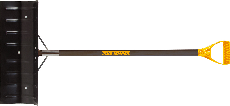24" Steel Snow Pusher with D-Grip Handle